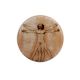The Vitruvian Man Brown Flat Dresser Knob
